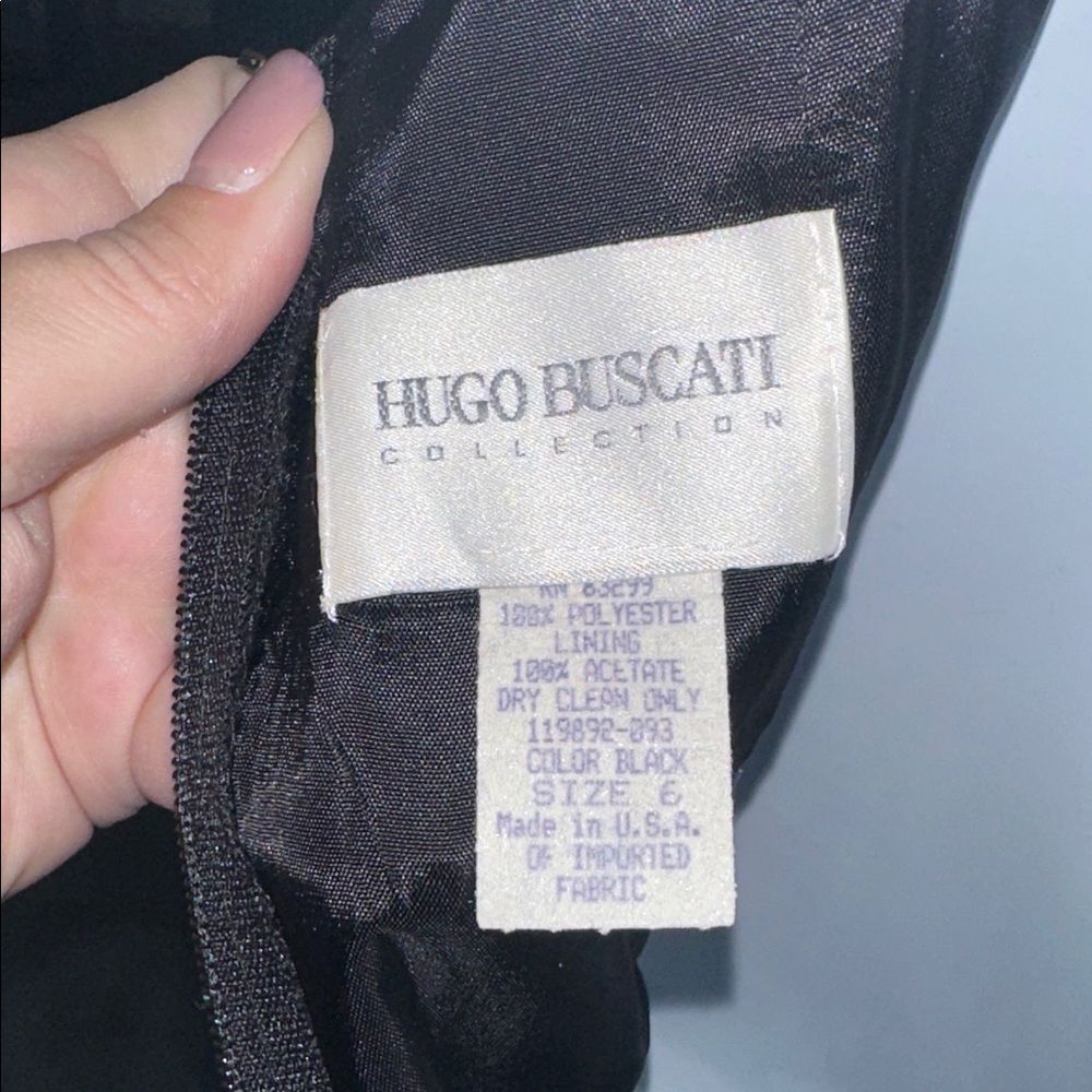 Hugo Buscati Elegant Black Gown size 6 - Picture 3 of 7